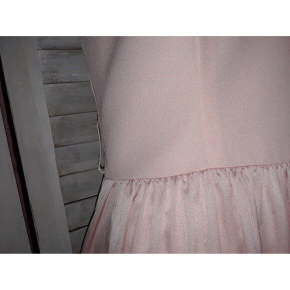 White by Vera Wang Women's Maxi Dress Size 8 Halter Front Slit Bow Details Pink - Picture 6 of 11